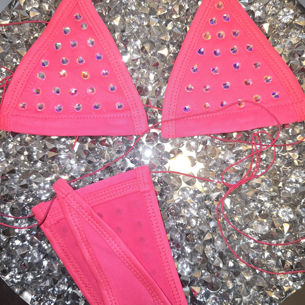 Pink Rhinestone Bikini Set - Picture 3 of 3